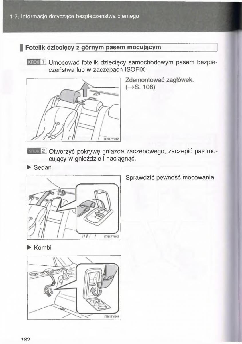 manual  Toyota Avensis III 3 instrukcja czesc1 / page 181