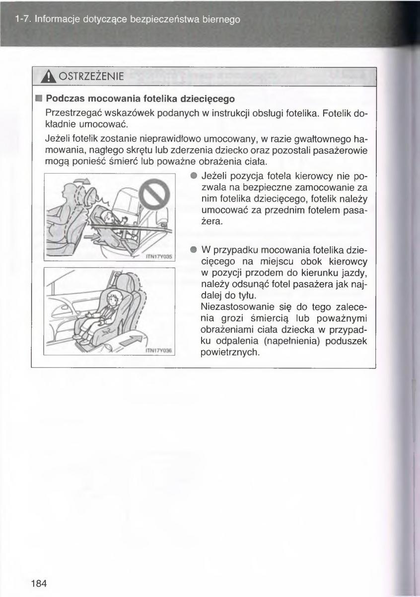 manual  Toyota Avensis III 3 instrukcja czesc1 / page 183