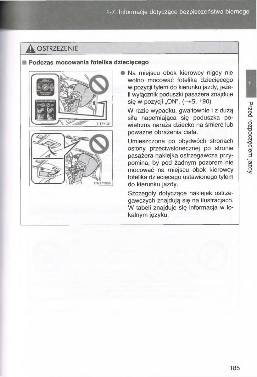 Toyota Avensis III 3 instrukcja obslugi czesc1 / page 184