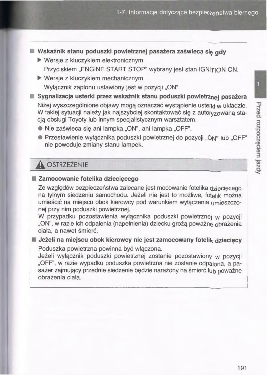 manual  Toyota Avensis III 3 instrukcja czesc1 / page 190