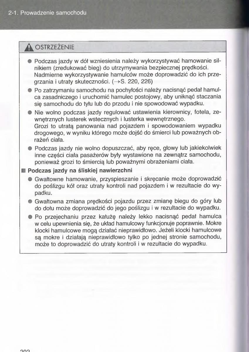 manual  Toyota Avensis III 3 instrukcja czesc1 / page 201