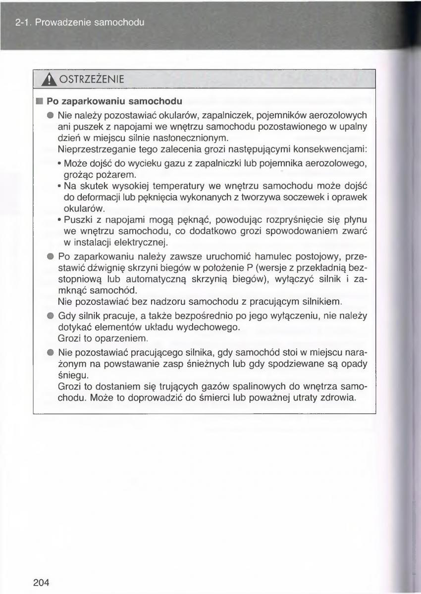 manual  Toyota Avensis III 3 instrukcja czesc1 / page 203