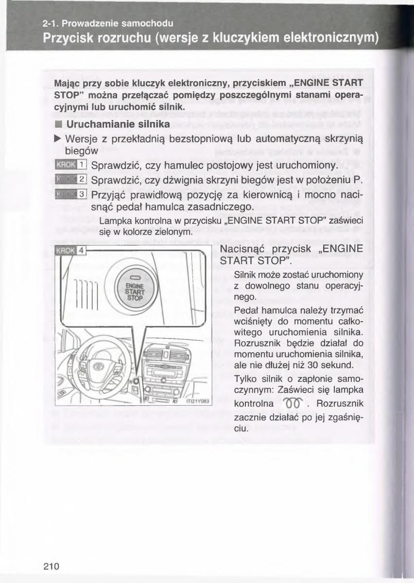 manual  Toyota Avensis III 3 instrukcja czesc1 / page 209