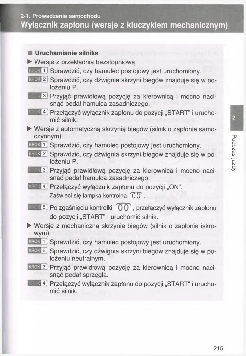 manual  Toyota Avensis III 3 instrukcja czesc1 / page 214