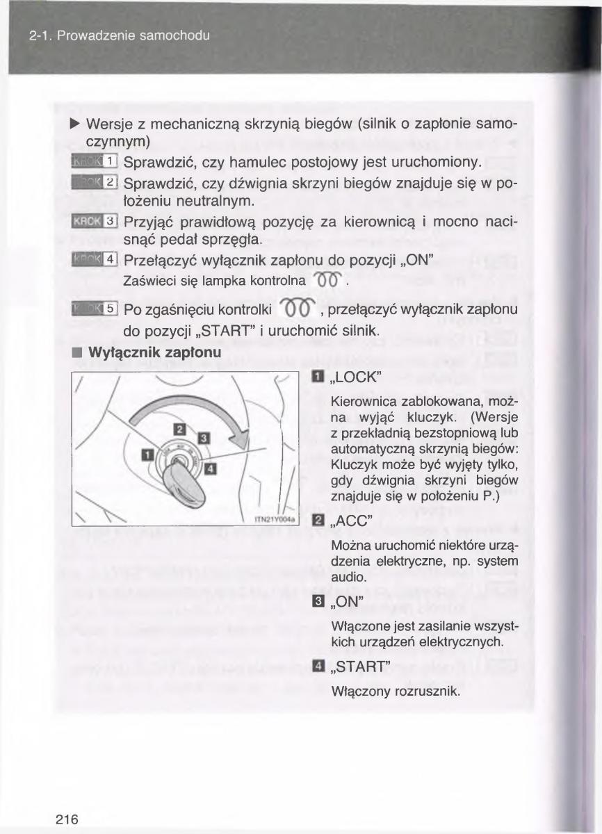 manual  Toyota Avensis III 3 instrukcja czesc1 / page 215