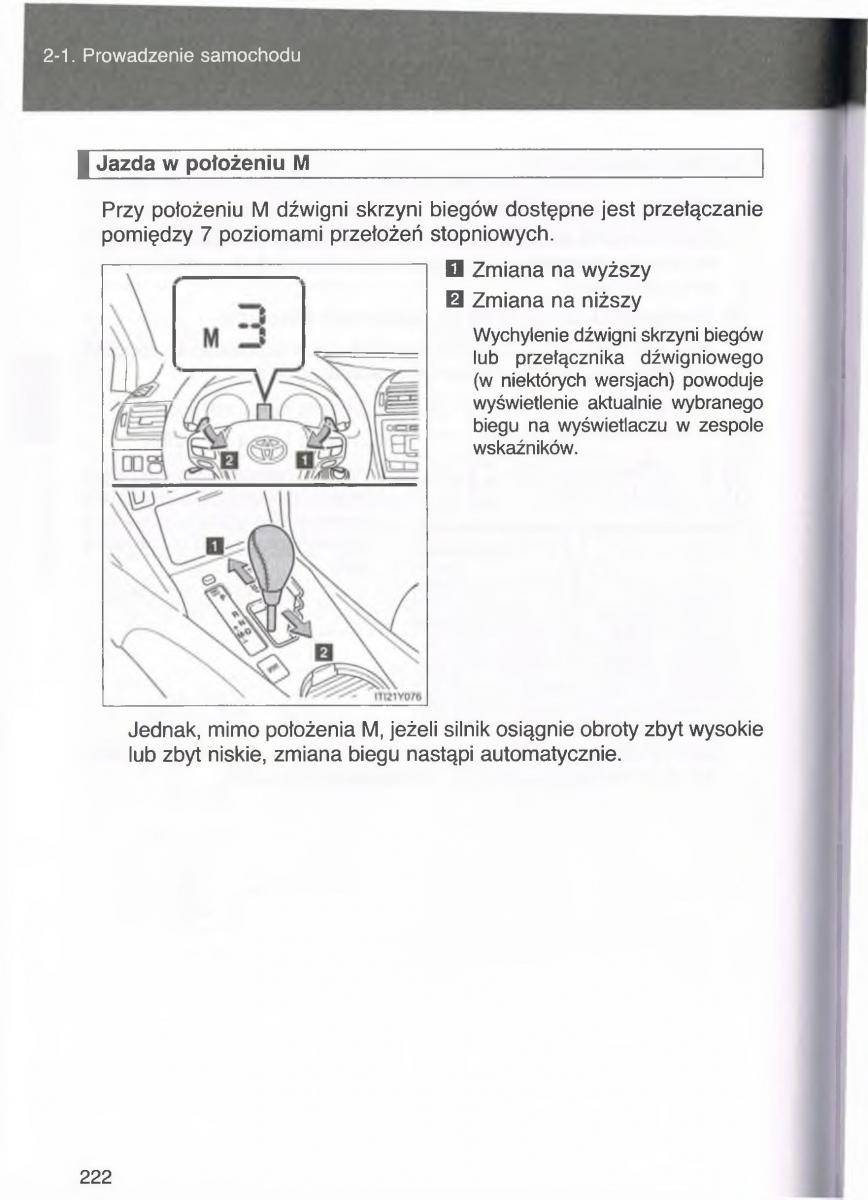 manual  Toyota Avensis III 3 instrukcja czesc1 / page 221