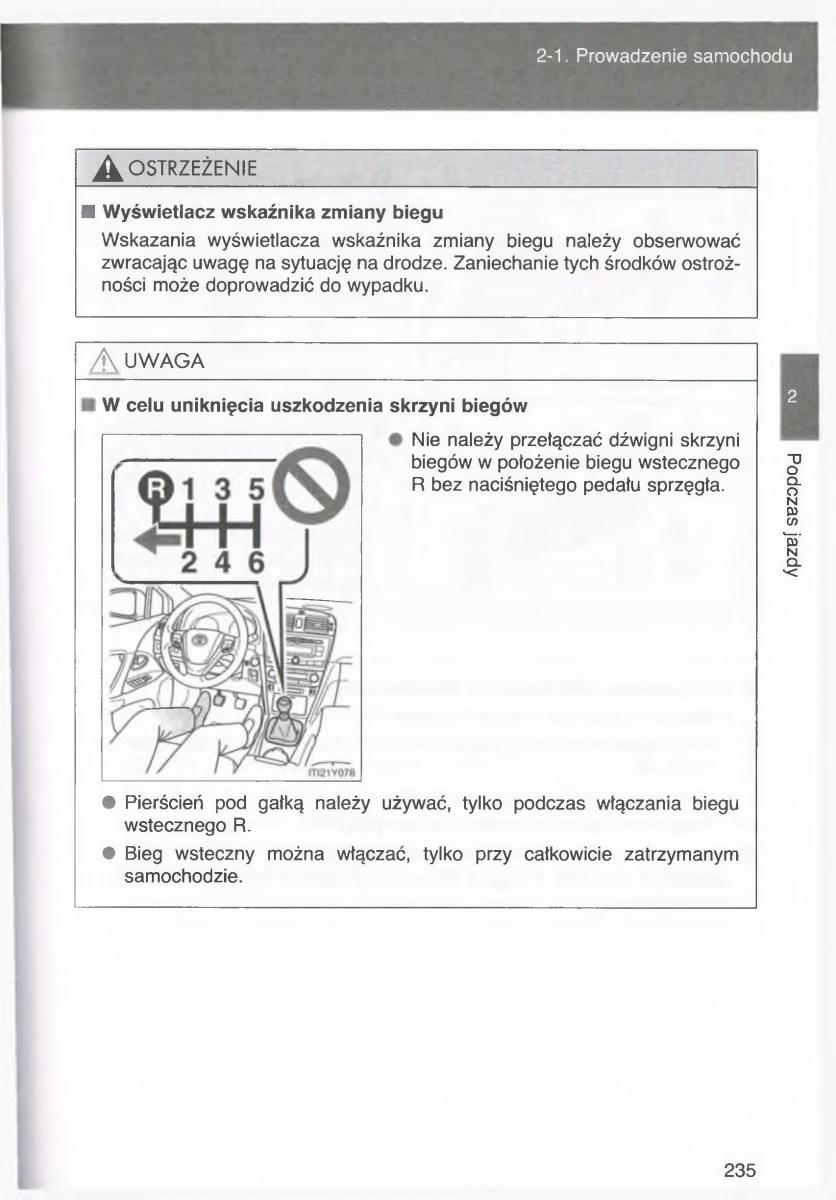 Toyota Avensis III 3 instrukcja obslugi czesc1 / page 234