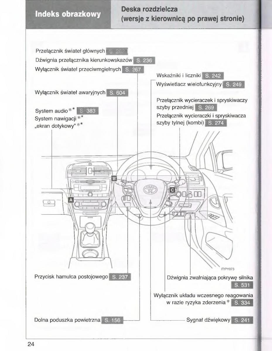 manual  Toyota Avensis III 3 instrukcja czesc1 / page 25