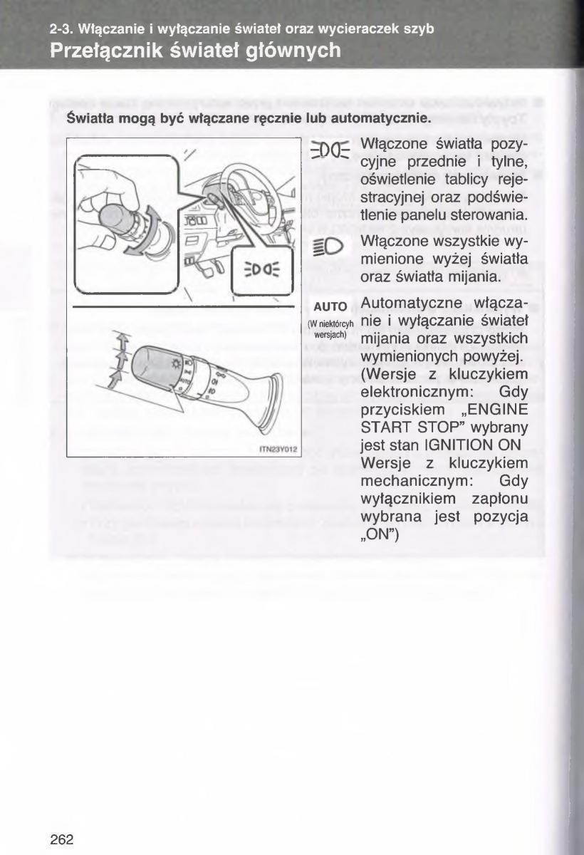 manual  Toyota Avensis III 3 instrukcja czesc1 / page 261