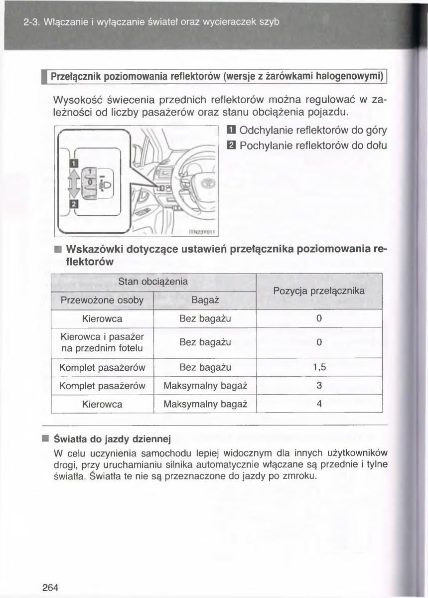 manual  Toyota Avensis III 3 instrukcja czesc1 / page 263