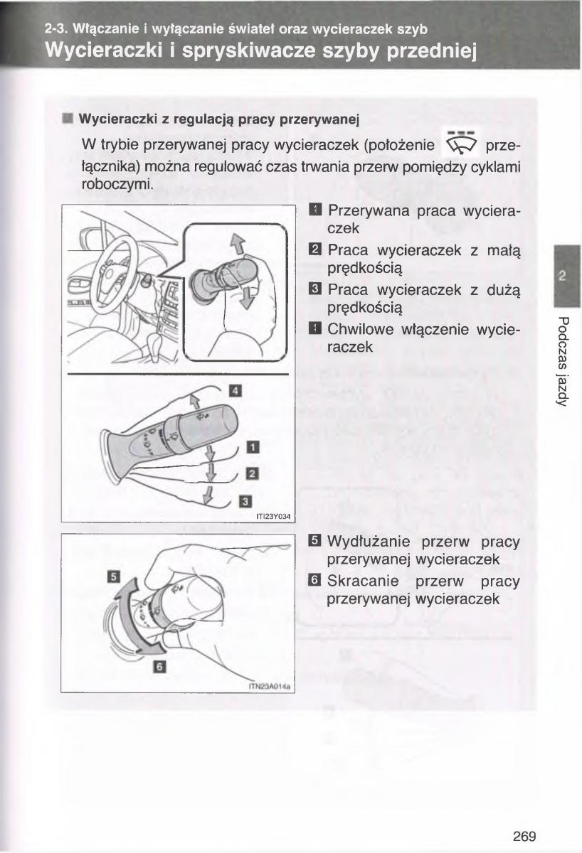 manual  Toyota Avensis III 3 instrukcja czesc1 / page 268