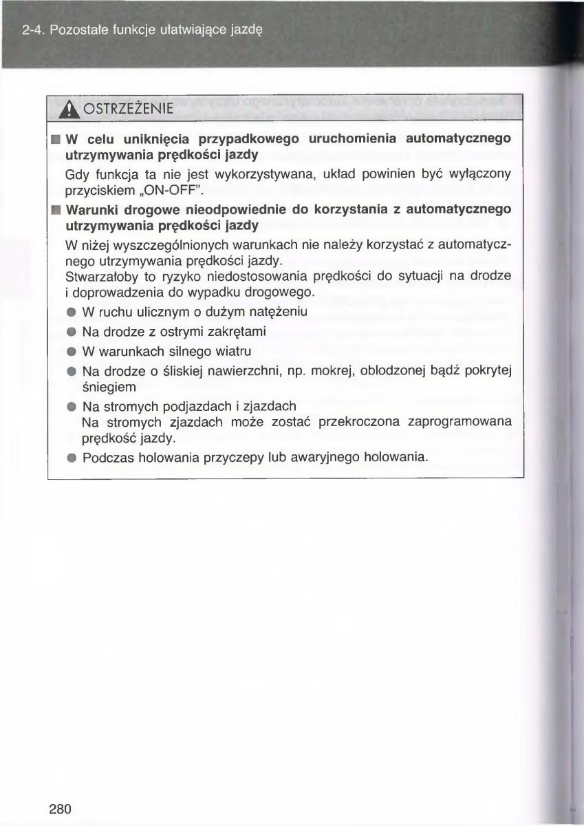 manual  Toyota Avensis III 3 instrukcja czesc1 / page 279