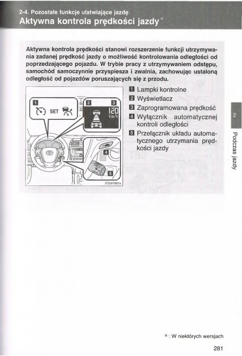 manual  Toyota Avensis III 3 instrukcja czesc1 / page 280