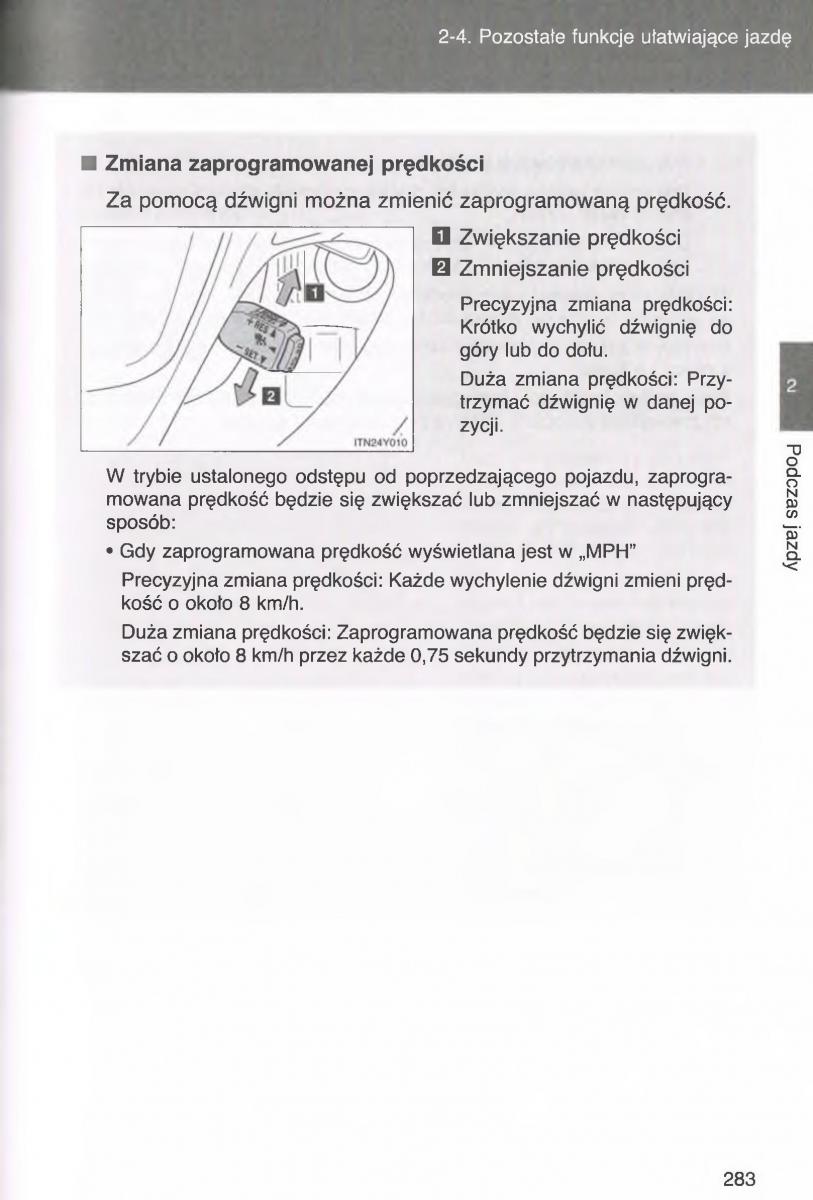 manual  Toyota Avensis III 3 instrukcja czesc1 / page 282