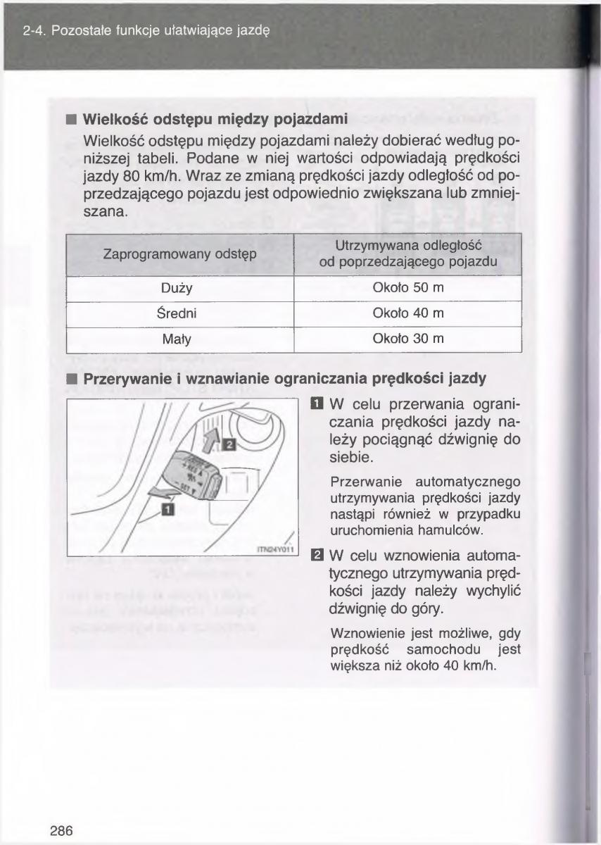 manual  Toyota Avensis III 3 instrukcja czesc1 / page 285