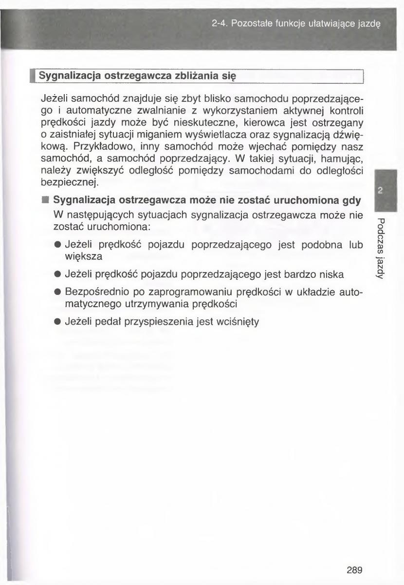 manual  Toyota Avensis III 3 instrukcja czesc1 / page 288