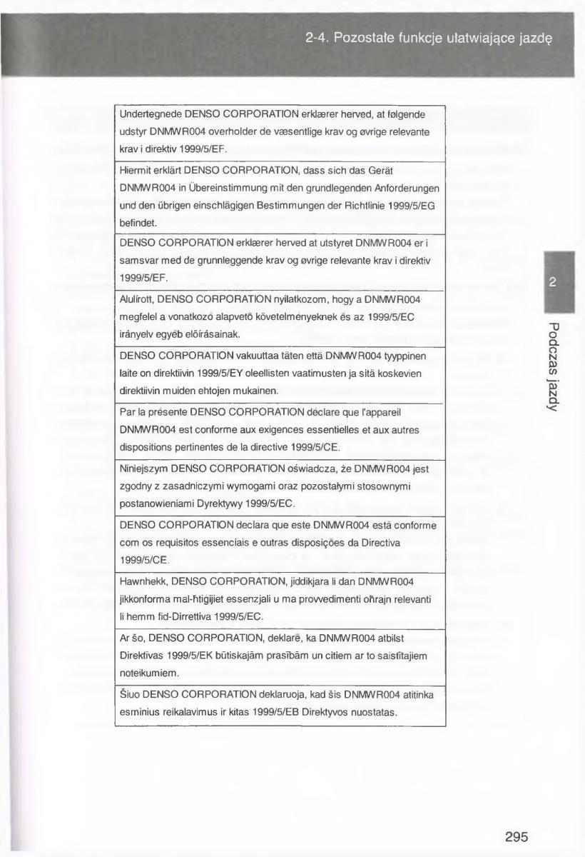 manual  Toyota Avensis III 3 instrukcja czesc1 / page 294