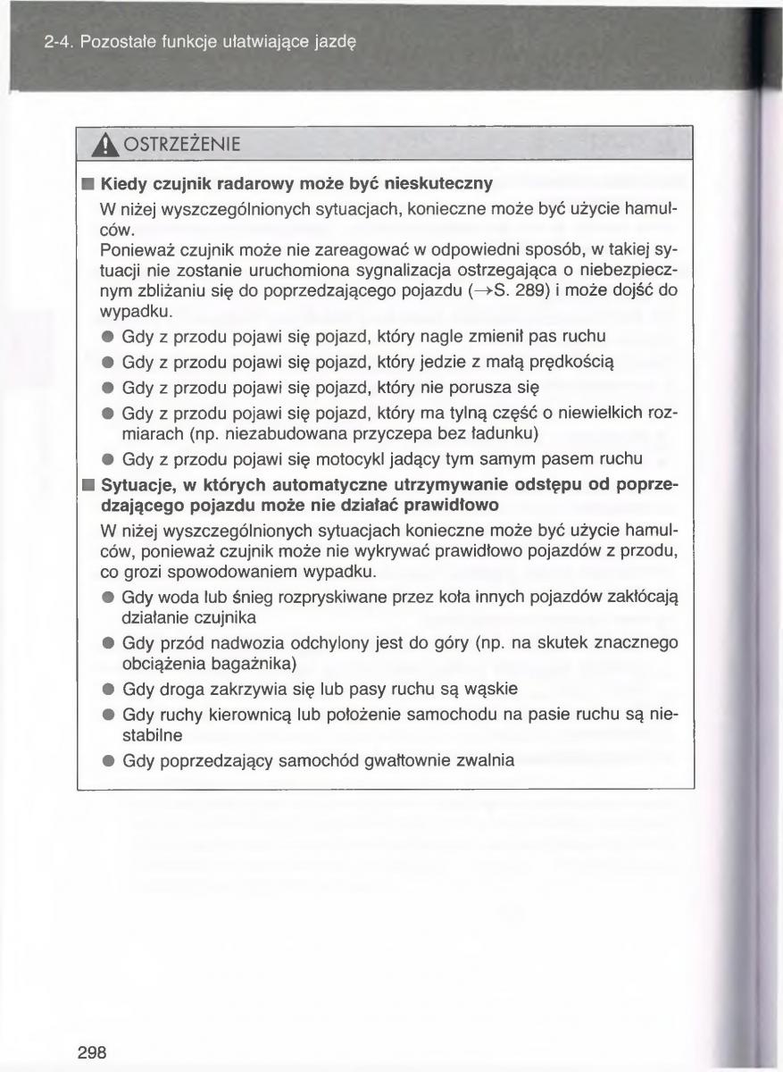 manual  Toyota Avensis III 3 instrukcja czesc1 / page 297