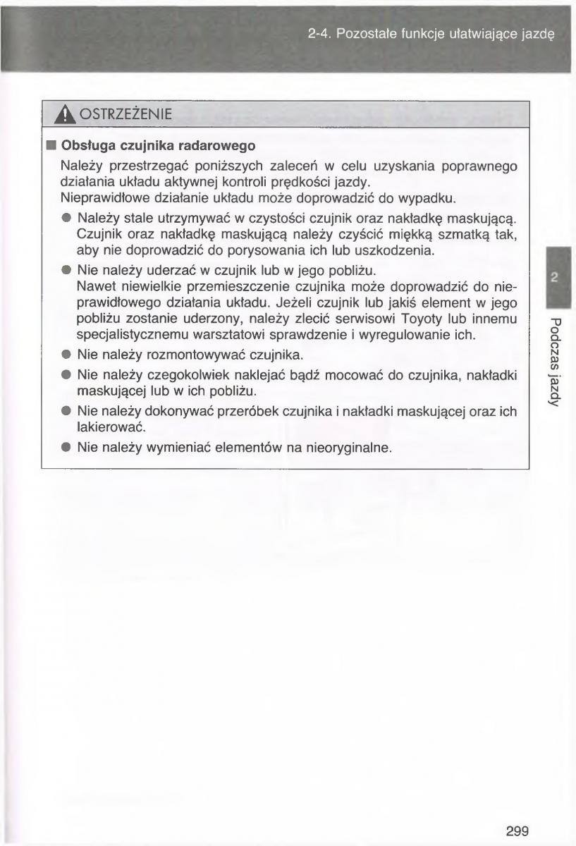 manual  Toyota Avensis III 3 instrukcja czesc1 / page 298