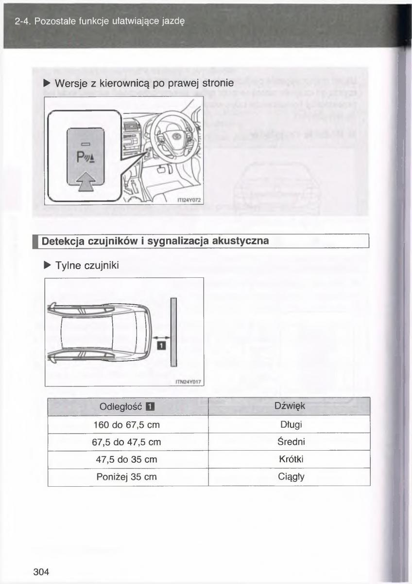 manual  Toyota Avensis III 3 instrukcja czesc1 / page 303