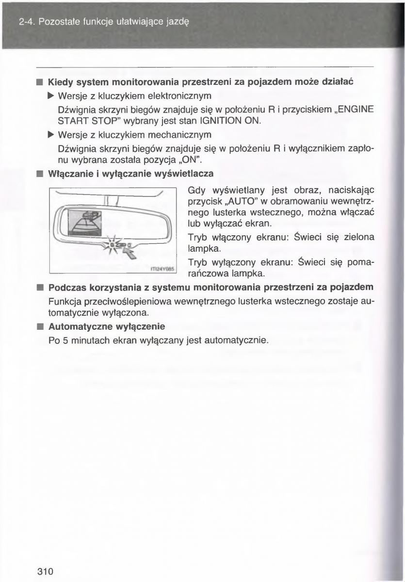 manual  Toyota Avensis III 3 instrukcja czesc1 / page 309