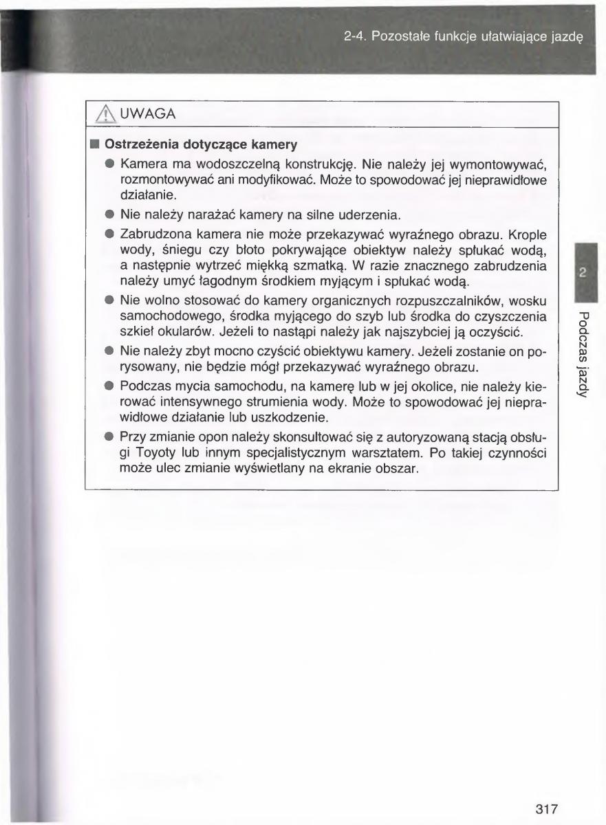 manual  Toyota Avensis III 3 instrukcja czesc1 / page 316