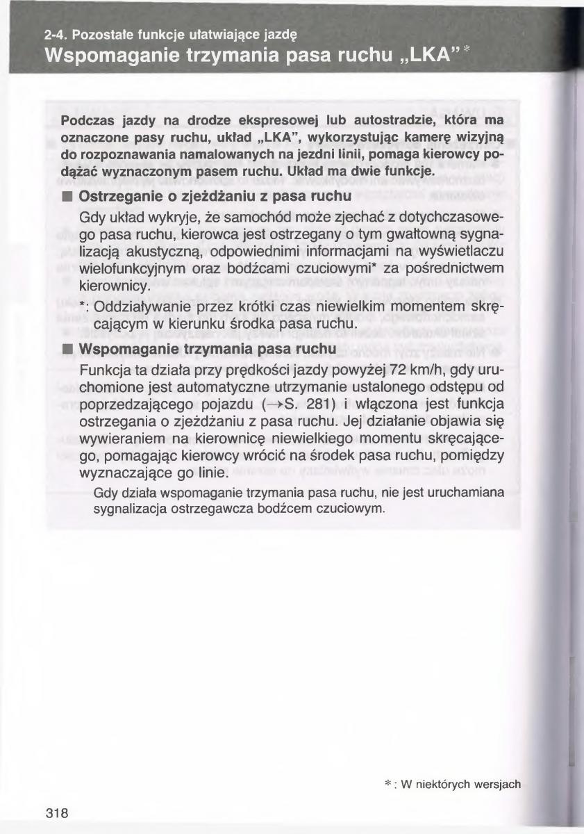 manual  Toyota Avensis III 3 instrukcja czesc1 / page 317