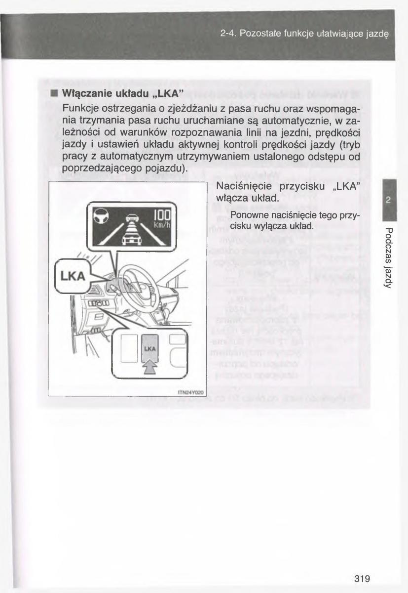 manual  Toyota Avensis III 3 instrukcja czesc1 / page 318