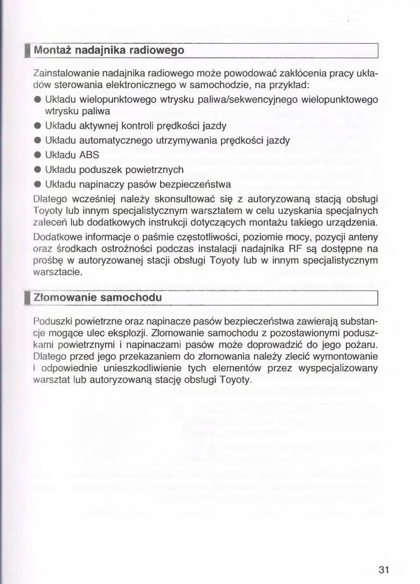 manual  Toyota Avensis III 3 instrukcja czesc1 / page 32