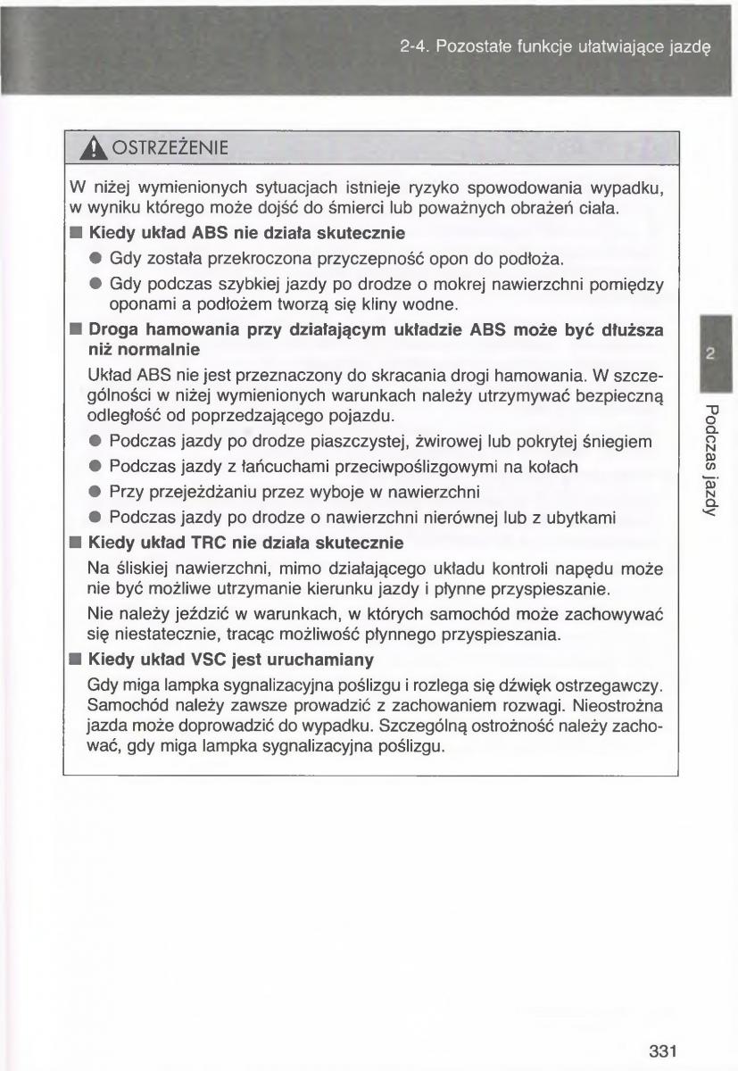 manual  Toyota Avensis III 3 instrukcja czesc1 / page 330