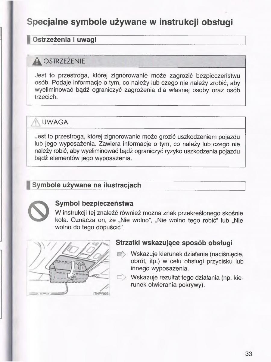 manual  Toyota Avensis III 3 instrukcja czesc1 / page 34