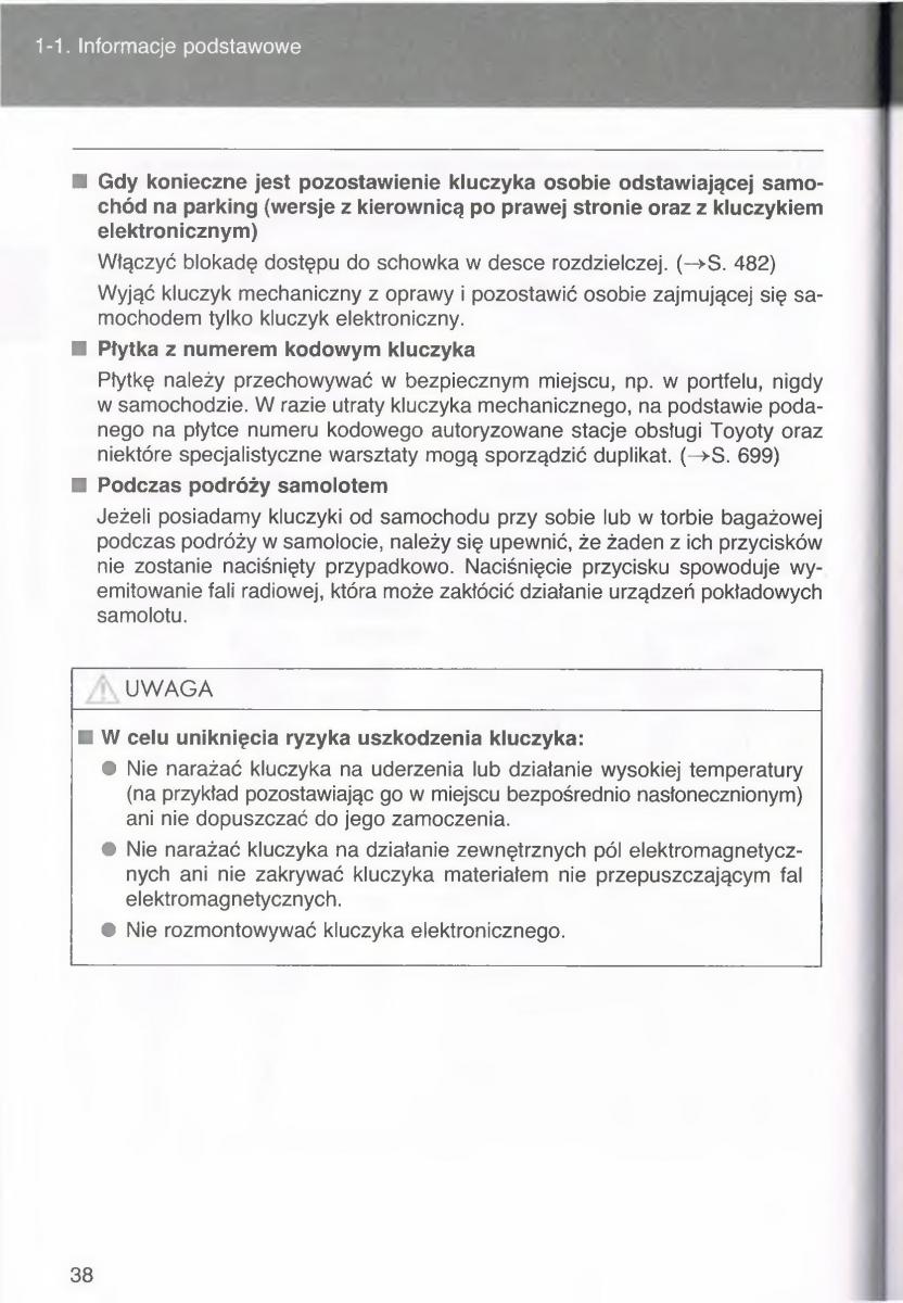 manual  Toyota Avensis III 3 instrukcja czesc1 / page 39