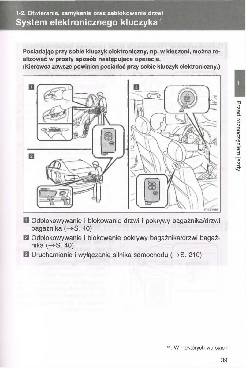 manual  Toyota Avensis III 3 instrukcja czesc1 / page 40