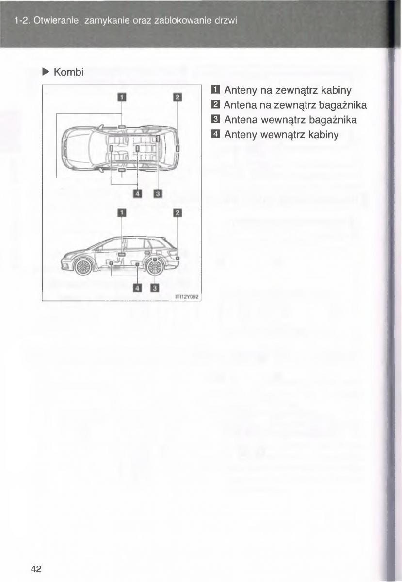 manual  Toyota Avensis III 3 instrukcja czesc1 / page 43