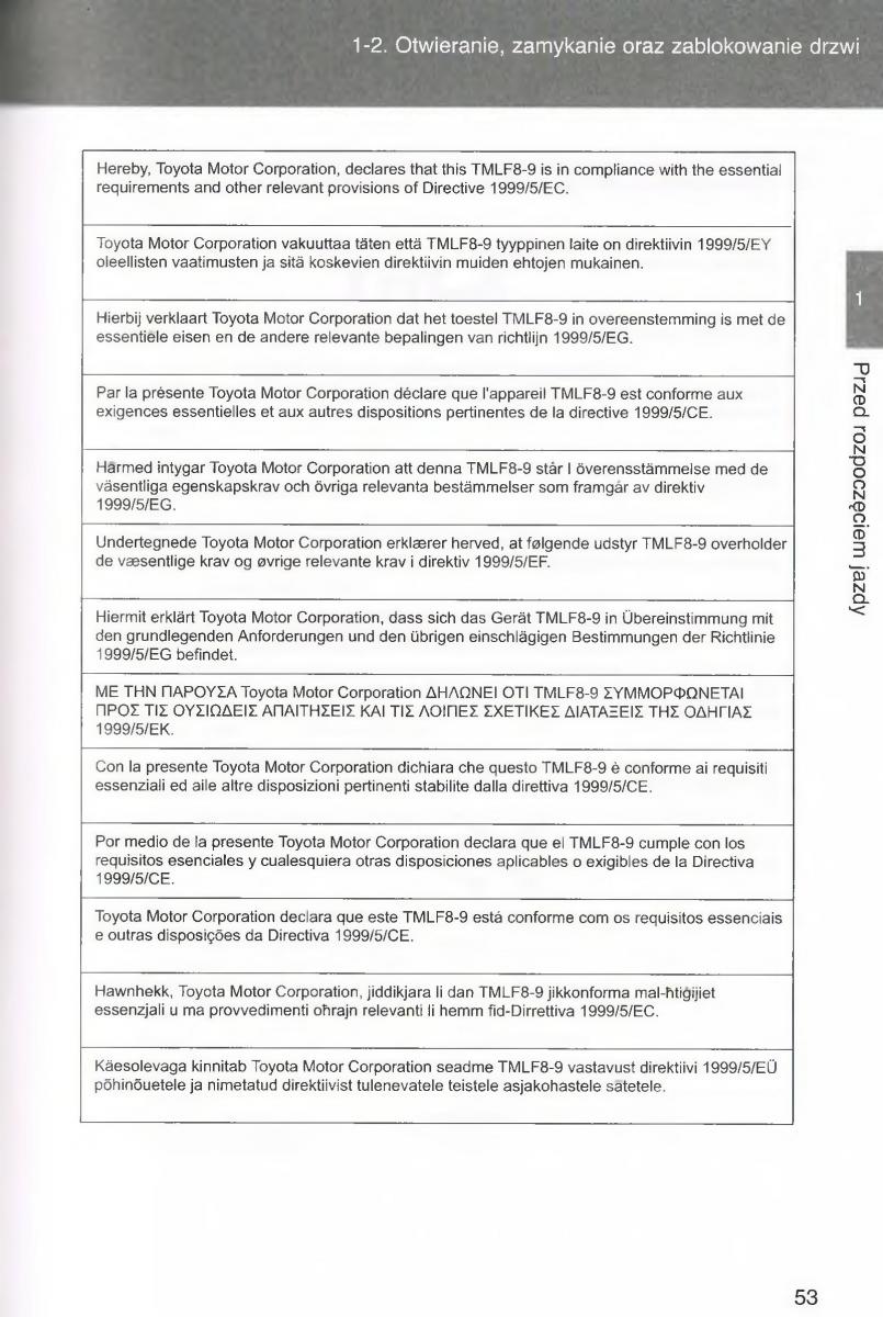 manual  Toyota Avensis III 3 instrukcja czesc1 / page 54