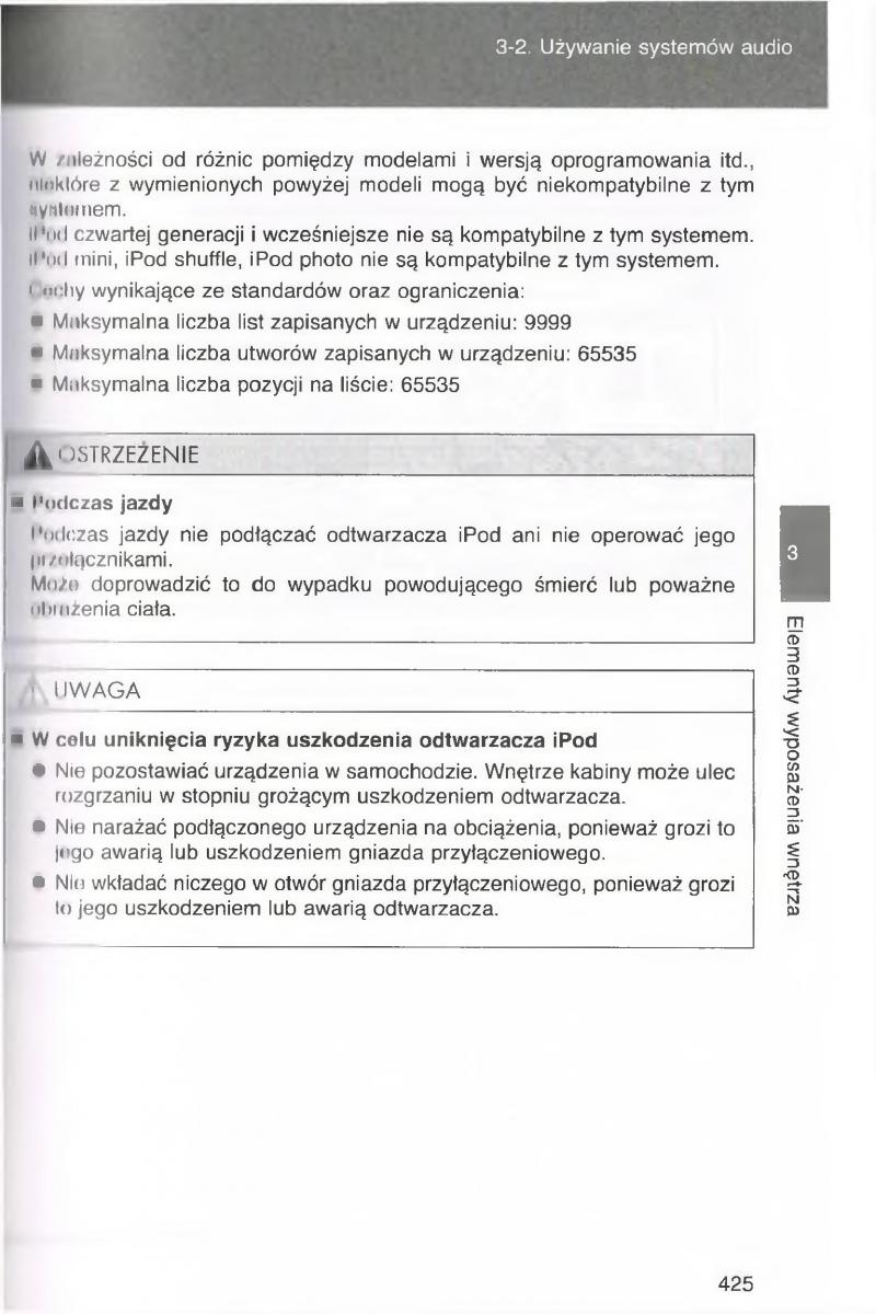 Toyota Avensis III 3 instrukcja obslugi czesc2 / page 70