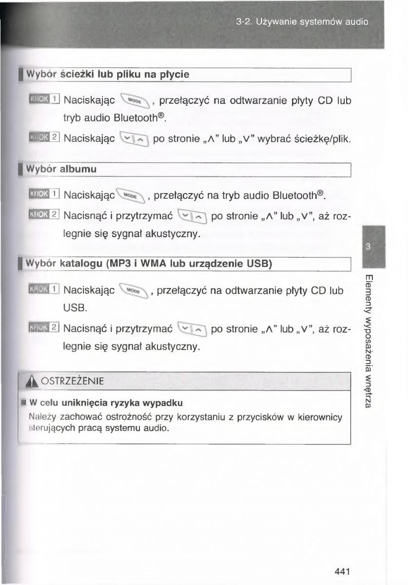 Toyota Avensis III 3 instrukcja obslugi czesc2 / page 86