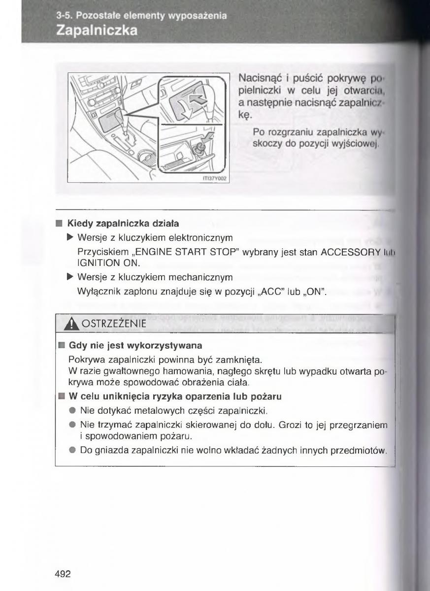 Toyota Avensis III 3 instrukcja obslugi czesc2 / page 137