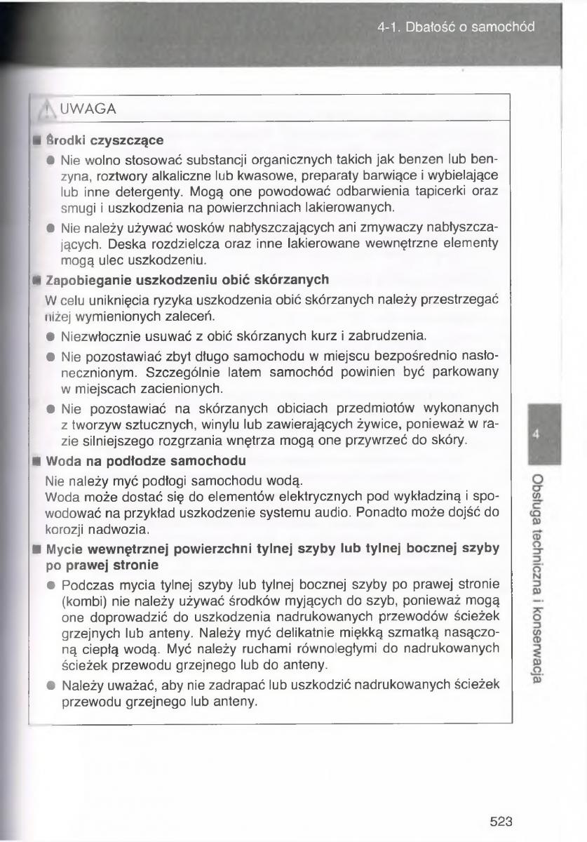 Toyota Avensis III 3 instrukcja obslugi czesc2 / page 168