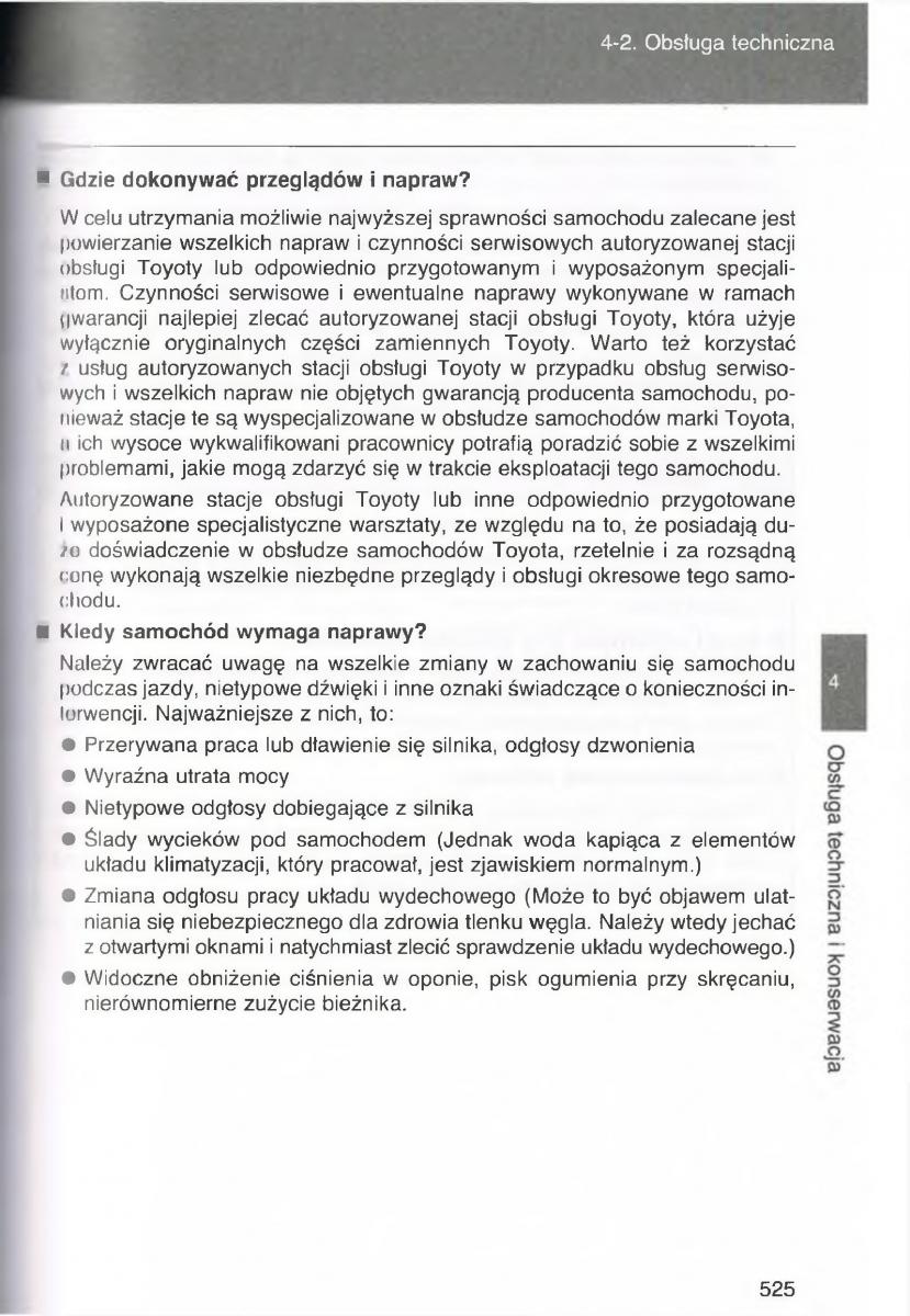 Toyota Avensis III 3 instrukcja obslugi czesc2 / page 170