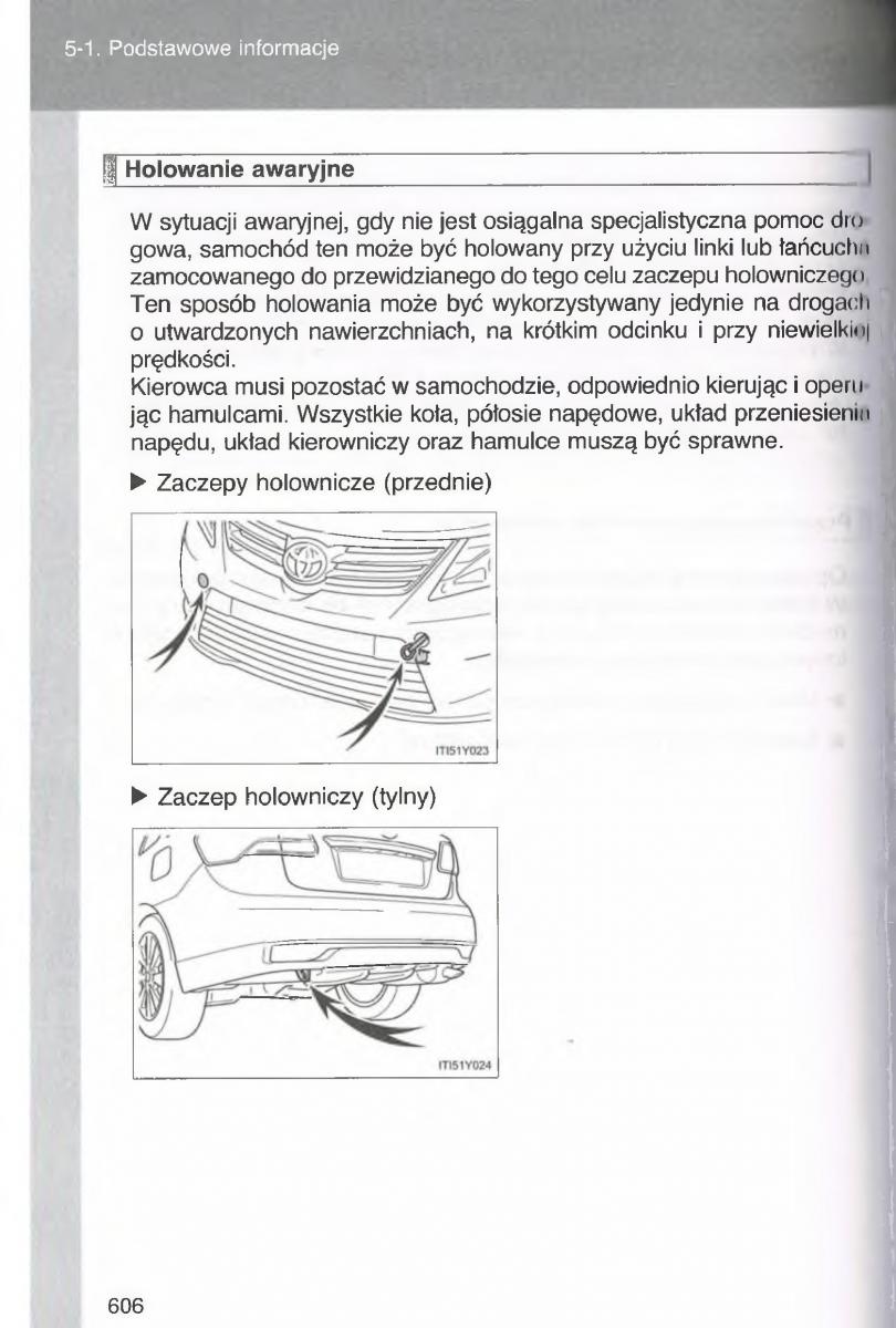 Toyota Avensis III 3 instrukcja obslugi czesc2 / page 251