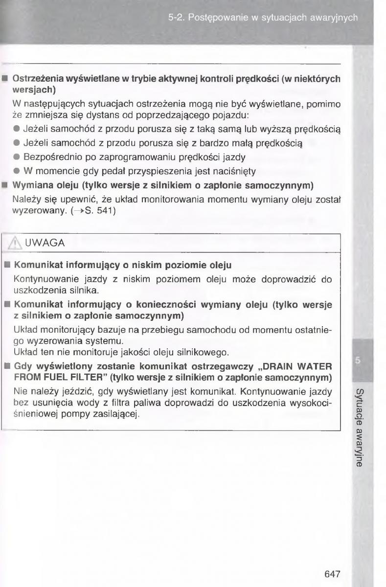 Toyota Avensis III 3 instrukcja obslugi czesc2 / page 292