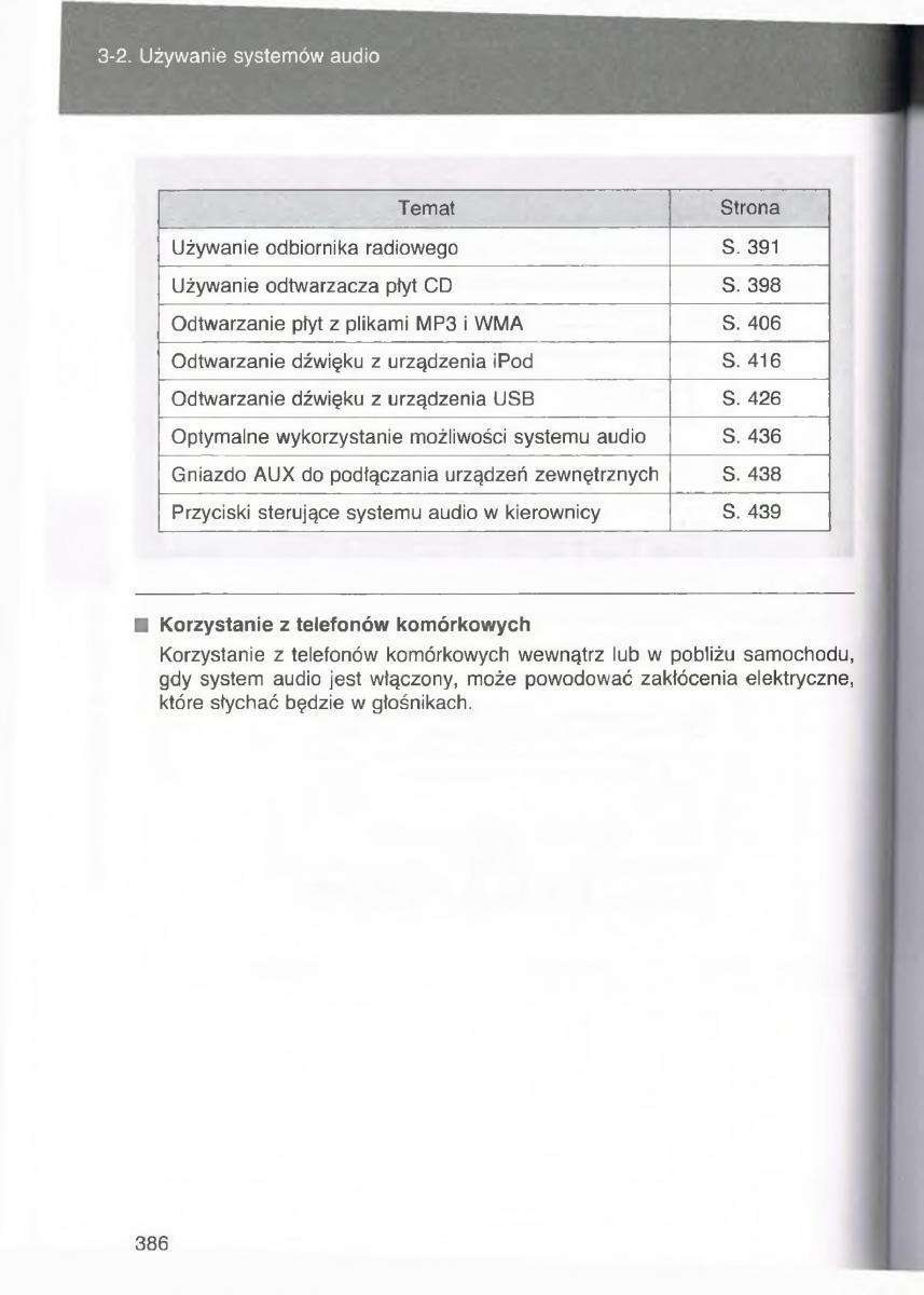 Toyota Avensis III 3 instrukcja obslugi czesc2 / page 31