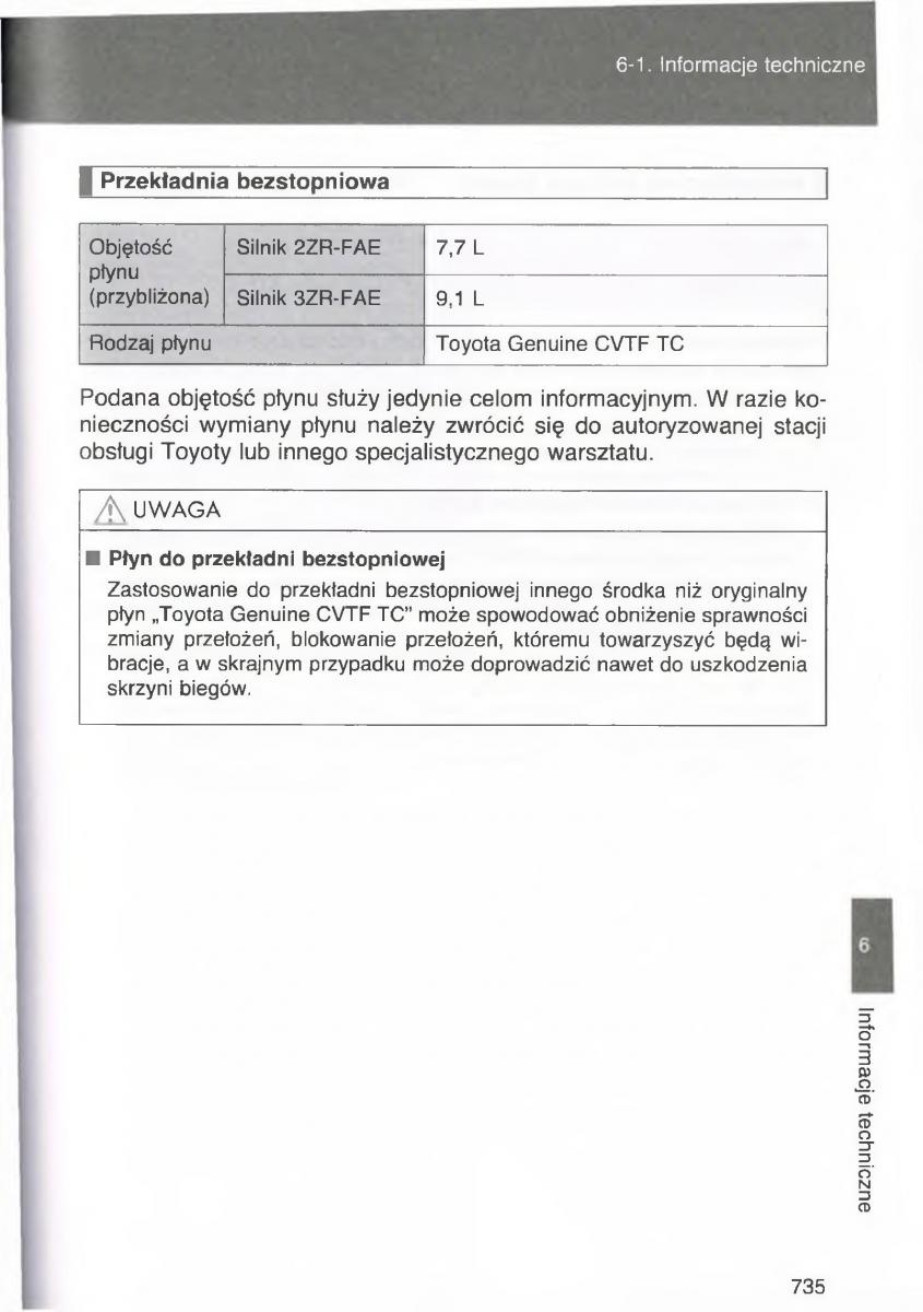 Toyota Avensis III 3 instrukcja obslugi czesc2 / page 380