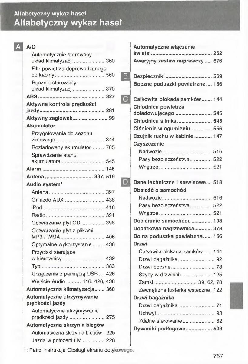 Toyota Avensis III 3 instrukcja obslugi czesc2 / page 402