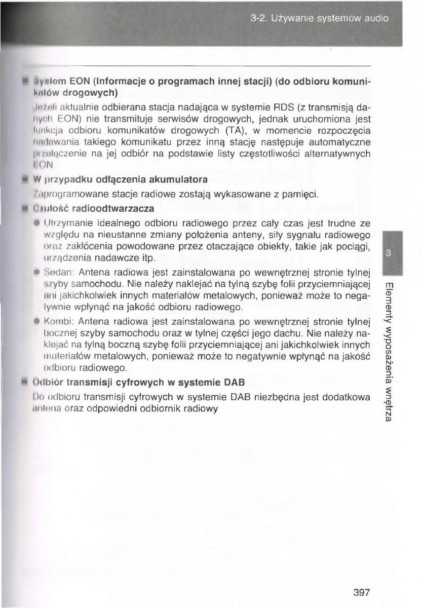 Toyota Avensis III 3 instrukcja obslugi czesc2 / page 42