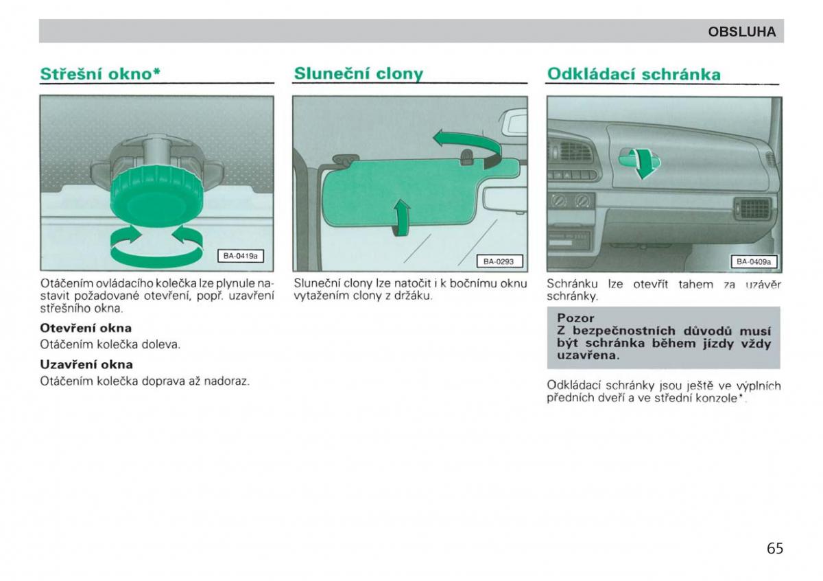 manual  Skoda Felicja navod k obsludze / page 67