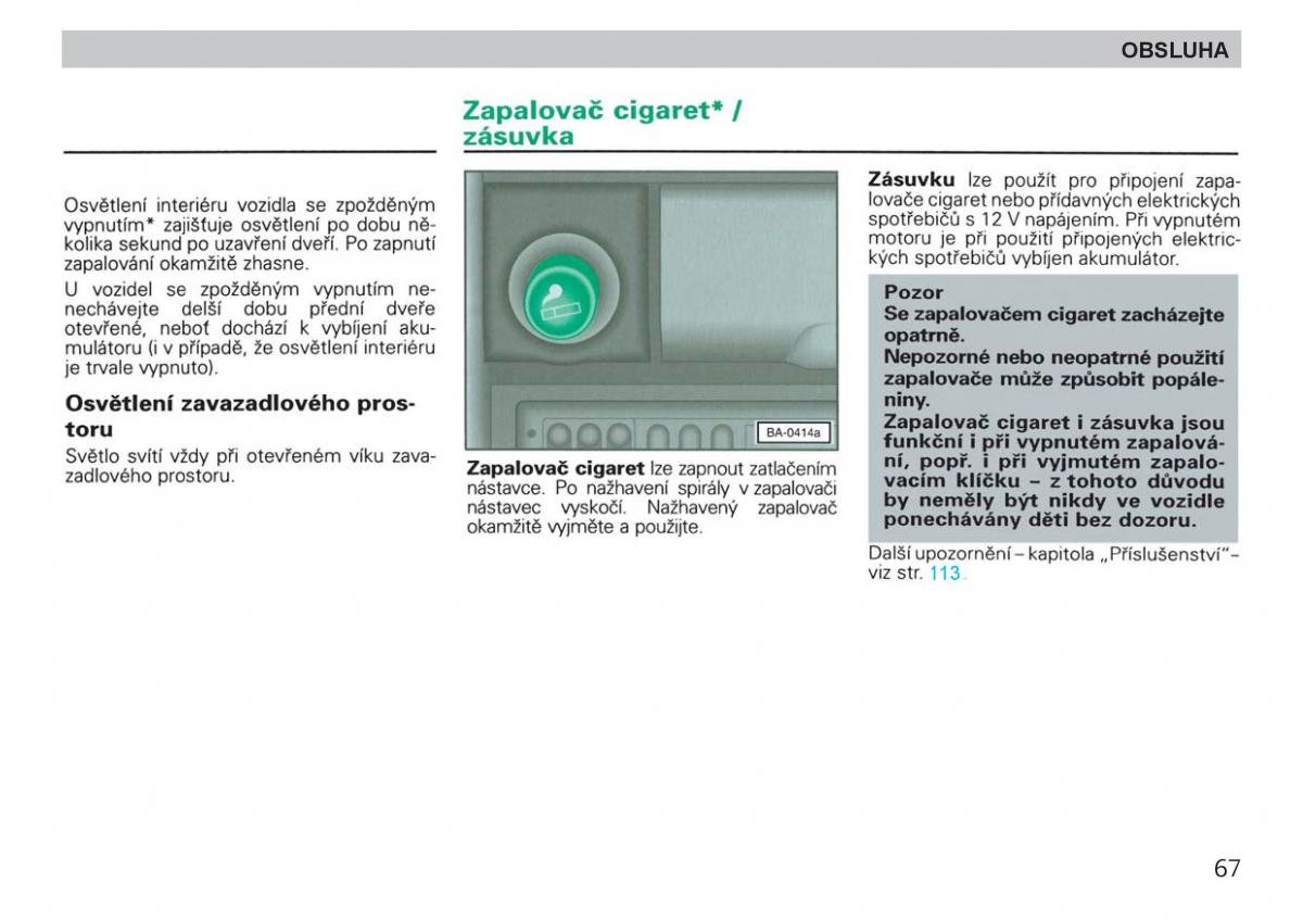 manual  Skoda Felicja navod k obsludze / page 69