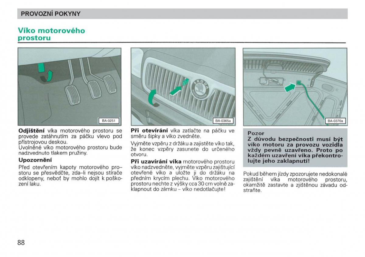 manual  Skoda Felicja navod k obsludze / page 90