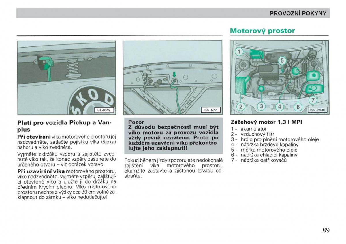 manual  Skoda Felicja navod k obsludze / page 91